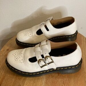 dr. Martens 8065 white smooth leather Mary Janes